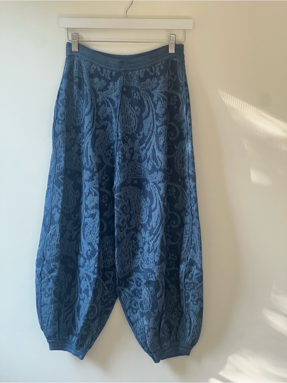 Free People Blue Jacquard Joggers